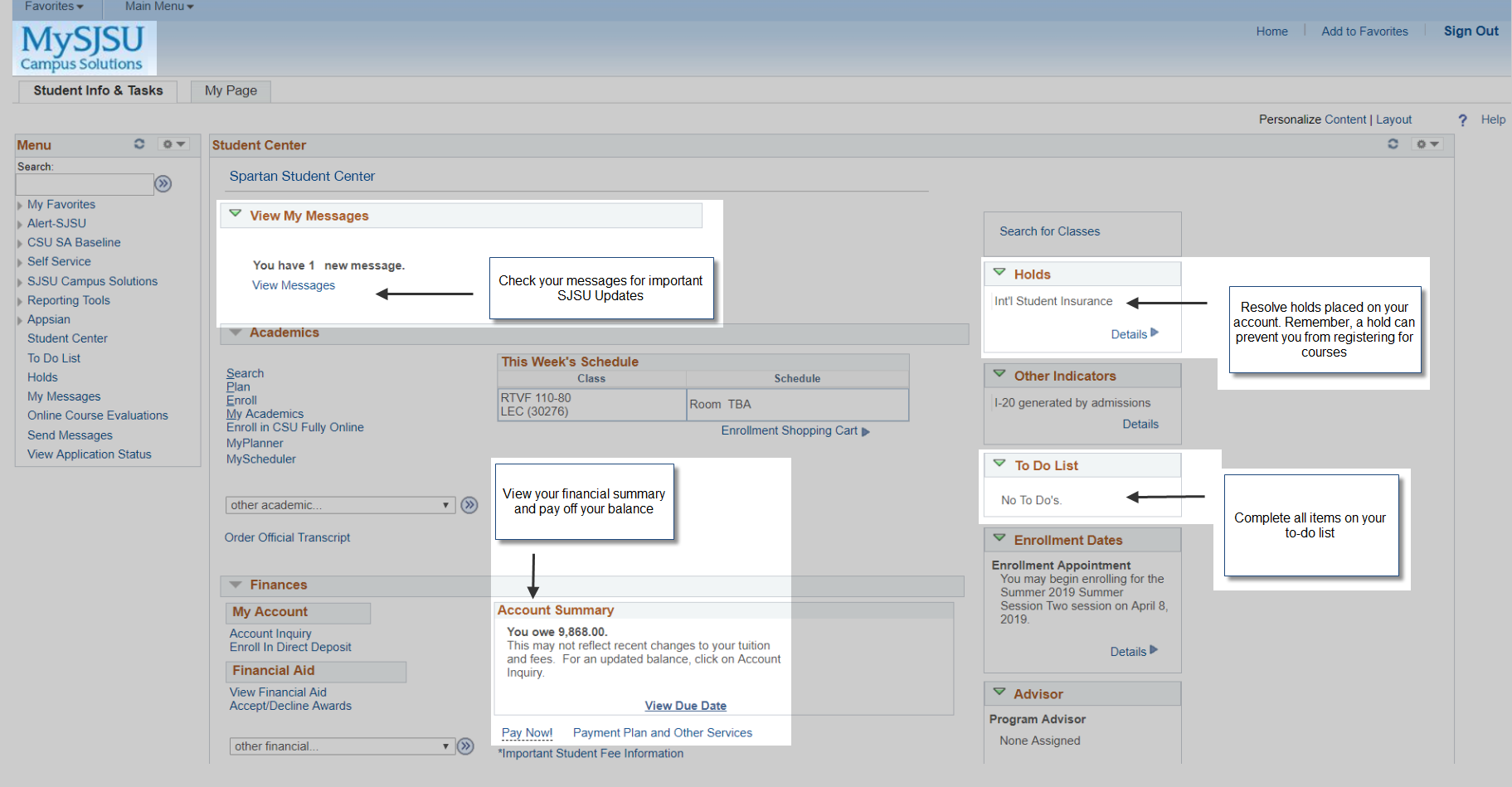 Clear All Account Holds Before Campus Orientation