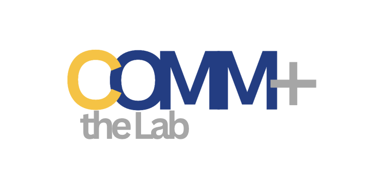 Comm+ the lab Comm+ the lab logo
