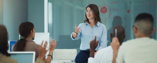 Professor teaching a class