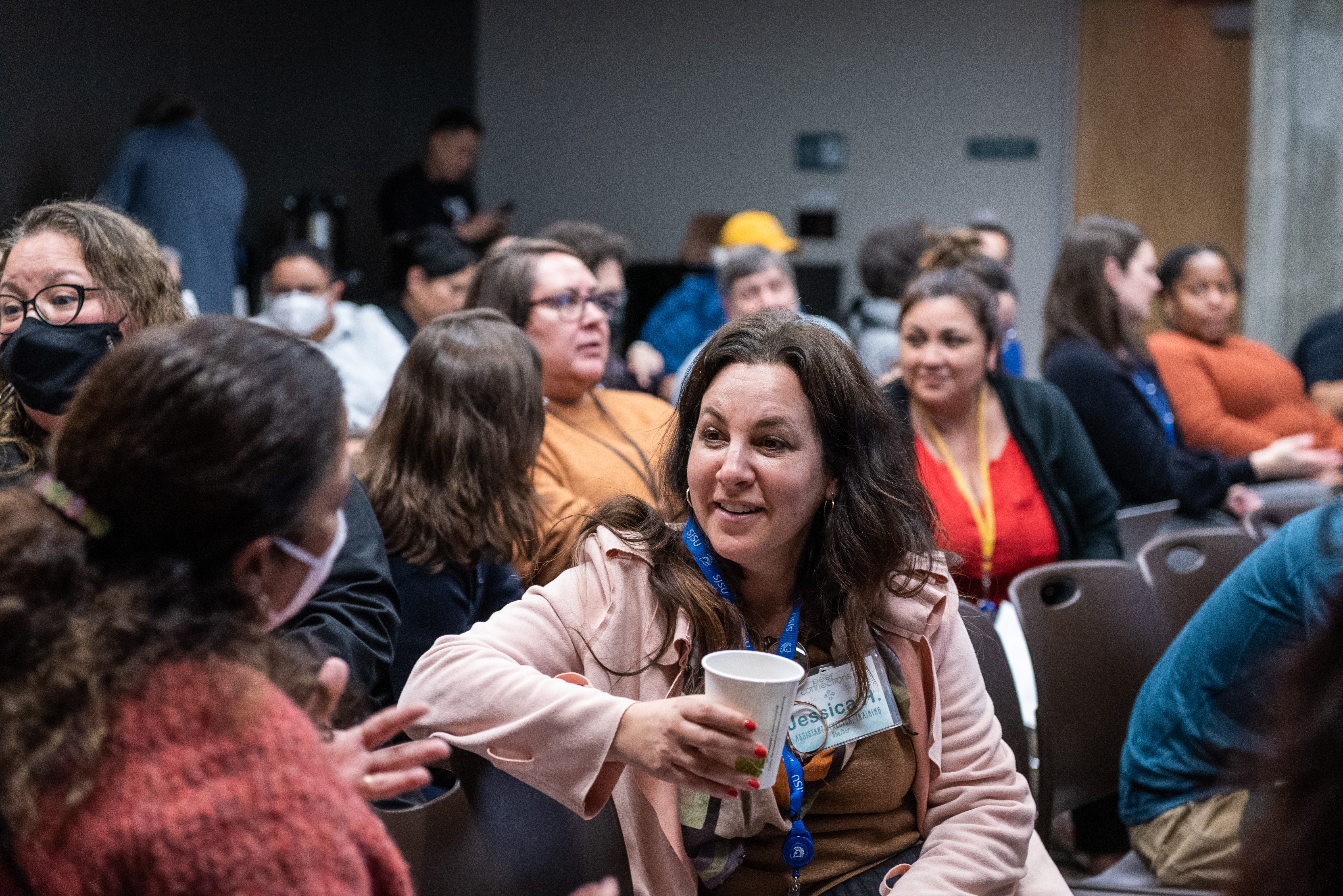 Faculty attending a HSI Event